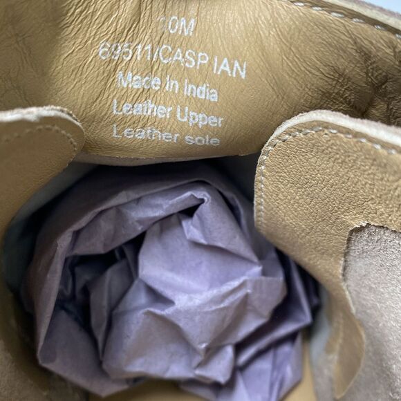 Diba True Caspian Suede Distressed Pull-On Bootie Low Stack Heel Square Toe Beig - Picture 13 of 16